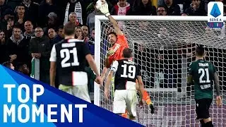 Buffon's Incredible Late Save from an Overhead Kick | Juventus 2-1 Bologna | Top Moment | Serie A