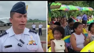 250 ni&ntilde;os de escasos recursos en Lago Agrio viven su primer viaje en avi&oacute;n