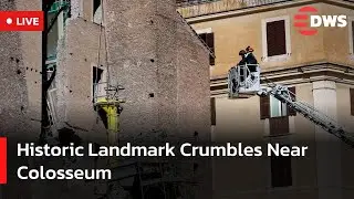 🔴 LIVE: Historic Tower Collapses Near Rome&rsquo;s Colosseum &mdash; Rescuers Rush to Save Worker | AC14