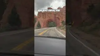 Driving Through Some Red Rocks Near Bryce Canyon In Utah #travel #nature #adventure #adventure #utah
