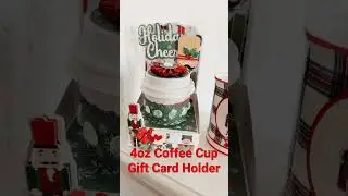 Gift Card Holder using @ScrapDiva29 4oz Coffee Cup Holder die set.