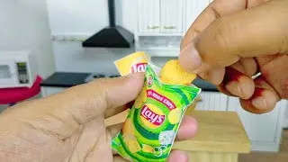 Miniature Lays Potato Chips Recipe | DIY Mini real cooking food | asmr Tiny Food