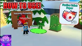КАК ИСПОЛЬЗОВАТЬ ПРАЗДНИЧНУЮ ТУАЛЕТНУЮ БУМАГУ В ИГРЕ BUBBLE GUM SIMULATOR INFINITY! || Roblox