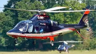 AgustaWestland AW109SP Grand New | Landing and Takeoff at Busy Royal Ascot Heliport | Helicopter