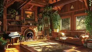 The crackling of a fireplace and piano provide profound tranquility | One hour of pure serenity.