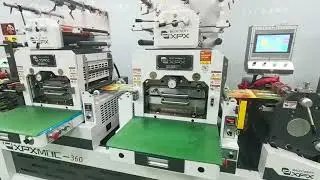 MDC-360 two station servo flatbed high speed label die cutting machine producing 350&times;200=70m/m speed