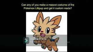 Request To Make A Custom Mascot Costume: Lillipup (Pokemon) #mascotcostume #mascot