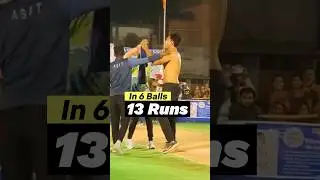 Needs 13 Runs In 6 Balls 😱 High Voltage Short Boundary Match Last Over #shorts