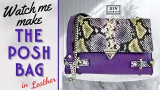 Watch me make this &lsquo;Posh Bag&rsquo; in two types of purple leather! 💜 See description box for materials.