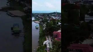Aerial View of Chiang Khong and the Mekong River Walkway