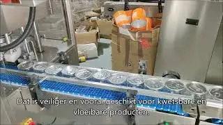 Volautomatische servo hoge snelheid PET-blikken sluitmachine;,plastic container sealer capper