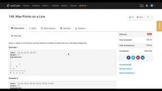 Google Coding Interview Question: Maximum Points on a Line