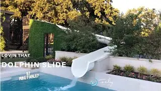 Lovin The Dolphin Pool Slide in DFW by Mike Farley