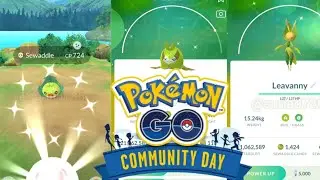 2 &times; Catch candy 🤯|| Sewaddle community day pokemon go #anime #gameplay