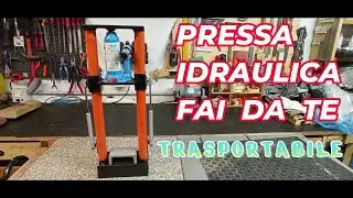 💪Pressa idraulica portatile fai da te con crik (DIY hydraulic press).