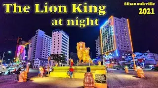 Night Scenes at Lion Roundabout | Sihanoukville | 2/Jan/2021