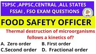 Food safety officer model questions|| TSPSC FSO| Food safety practice Questions Part 6