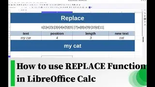 How to use REPLACE Function in LibreOffice Calc