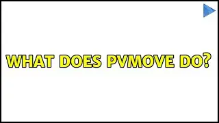 What does pvmove do?