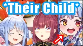 Pekora And Marine React To Their Daughter 