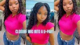 HOW TO TURN CLOSURE WIG INTO U-PART WIG FT. RESHINE