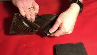 Blind Leatherworker Legendary Leatherwork Brown Hippo Skin Bi Fold Wallet