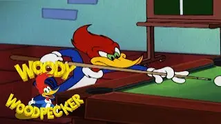 Woody Woodpecker | Woody Plays Pool With Buzz | Full Episode