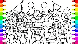 Incredibox Sprunki New Coloring Pages / How to Color All Characters SPRUNKI Grownups