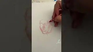 Trying to draw a realistic face with crayons  🖍 #shorts