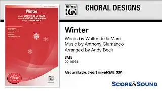 Winter, arr. Andy Beck &ndash; Score & Sound