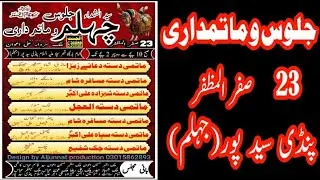 Jaloos  Matam Dari 23 Safar Pindi said pur (Jehlum) #majlis #matamdari #nohay #vain