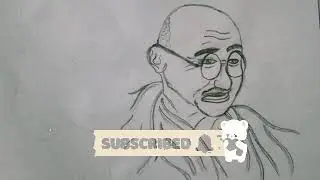 HappyGandhiJayanti||Pencil sketchvideo❤️||Funnymistake happenedinthevideo😅,checkitout||#SKArts#Bapu