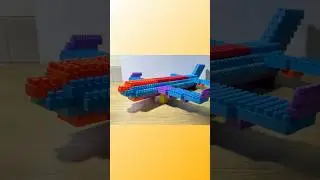 Time lapse making a plane from lego block