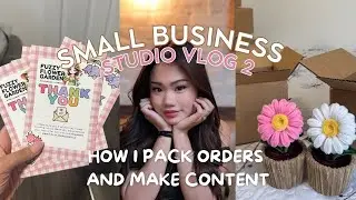 Behind The Scenes Of My Small Business | Packing Orders and Filming Content 
