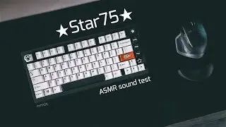4K | ★Star75★ | FR4 Plate | Linear Durock Lavender | Double Shot Abs Keycaps | Sound Test | ASMR