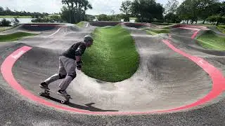 Skating park pump track in West Palm Beach