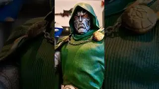 Marvel Comics Doctor  Doom Statue | Fanart with Masked Portrait & Cosmic Cube | Fantastic Four
