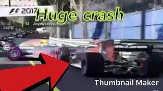 Massive crash F1 2017 Monaco