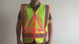 LED FLashing Safety Vest USB Rechargeable