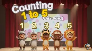 Learn to Count 1 to 5 with Animals 🦁🦓🦒 | Number Song | Animal Song 🐘🐒| Toddler Song | 3D Animation