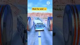 Hospital bus & SchoolBus vs Bollards & Hammer-Beam NG Drive #shorts #beamngdrive #schoolbusX