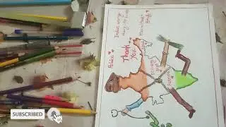 Corona Virus Warriors Drawing Easy With pencil Colours | Save Earth Doctor, Police, Farmers,