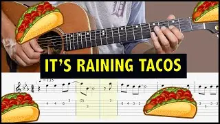 It's Raining Tacos // Easy Guitar Tutorial (MELODY) + TABS