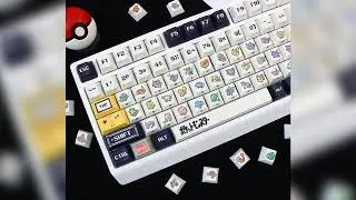 #Cartoon anime Pokemon keycap game pixel style Mechanical keyboard replacement key Thermal sublimat