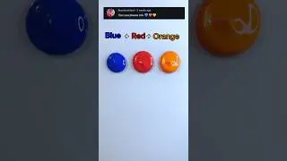 Satisfying color mixing - Blue+Red+Orange #shorts #paintmixing #asmrart #colormixing