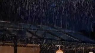 Powerful Thunderstorm & Heavy Rainfall &mdash; Romantic Holiday Vibes by the Fireplace & Tree 🌧️🌧️🌧️🌧️🌧️🌧️