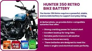 Reliable Battery Solutions for Royal Enfield Hunter 350 Retro & Metro Riders in Pune & PCMC