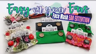 Face mask HOLDER EXTENSION with buttons | EASY DIY fabric FACE MASK EAR SAVER.