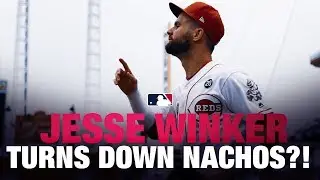 Winker declines Nachos after nice catch
