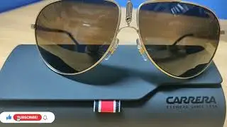 Unboxing CARRERA GIPSY65 Sunglasses, Matte Gold, COOLEST, SPECIAL EDITION from Amazon prime